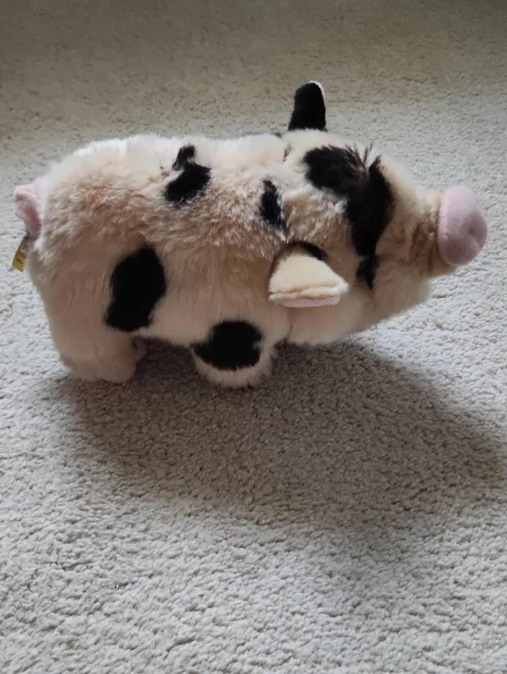 Miyoni Tots Pig Plush Stuffed Animal 10 Inch Black And Tan Like New